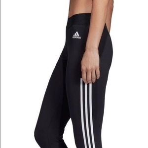 Adidas 3 strips black and white leggings